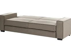 Divano letto 3 posti AROLE Tessuto Marrone