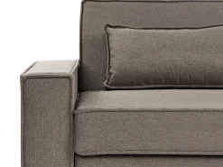 Divano letto 3 posti AROLE Tessuto Marrone