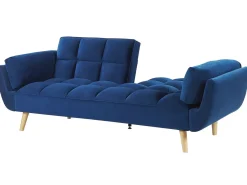 Divano letto 3 posti ASBY Velluto Blu marino
