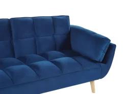 Divano letto 3 posti ASBY Velluto Blu marino