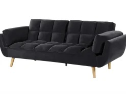 Divano letto 3 posti ASBY Velluto Nero