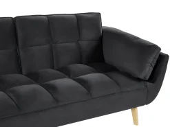 Divano letto 3 posti ASBY Velluto Nero