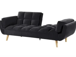 Divano letto 3 posti ASBY Velluto Nero