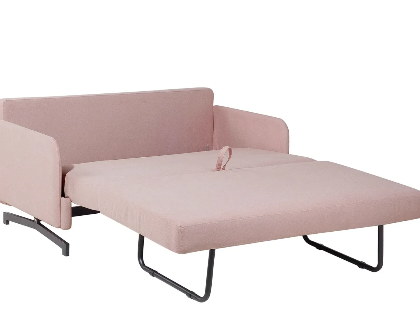 Divano letto 2 posti BELFAST Tessuto Rosa