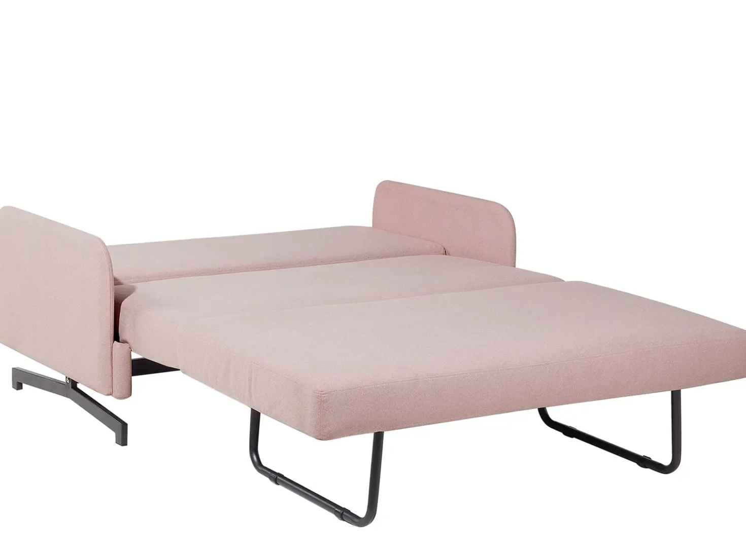 Divano letto 2 posti BELFAST Tessuto Rosa