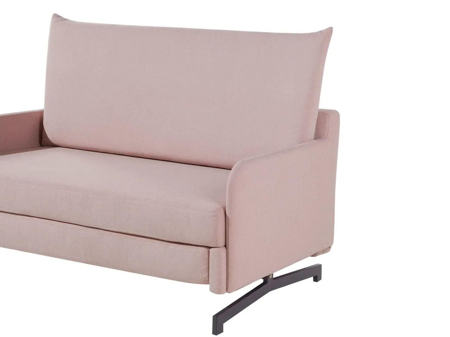 Divano letto 2 posti BELFAST Tessuto Rosa