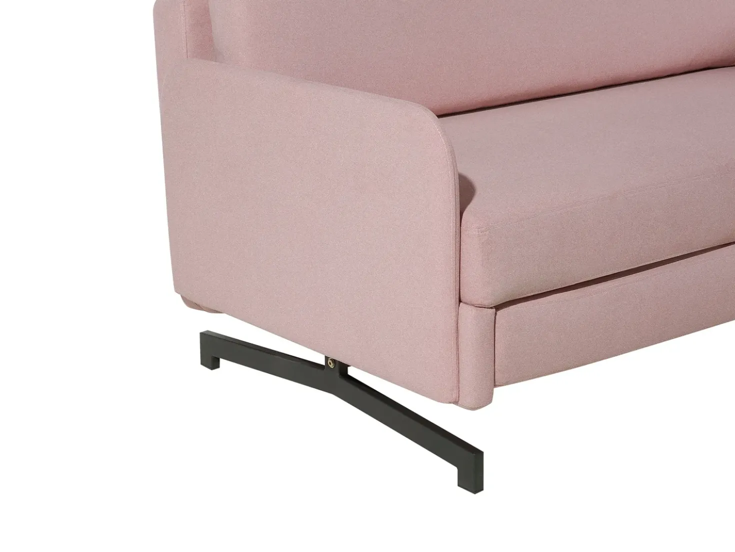 Divano letto 2 posti BELFAST Tessuto Rosa