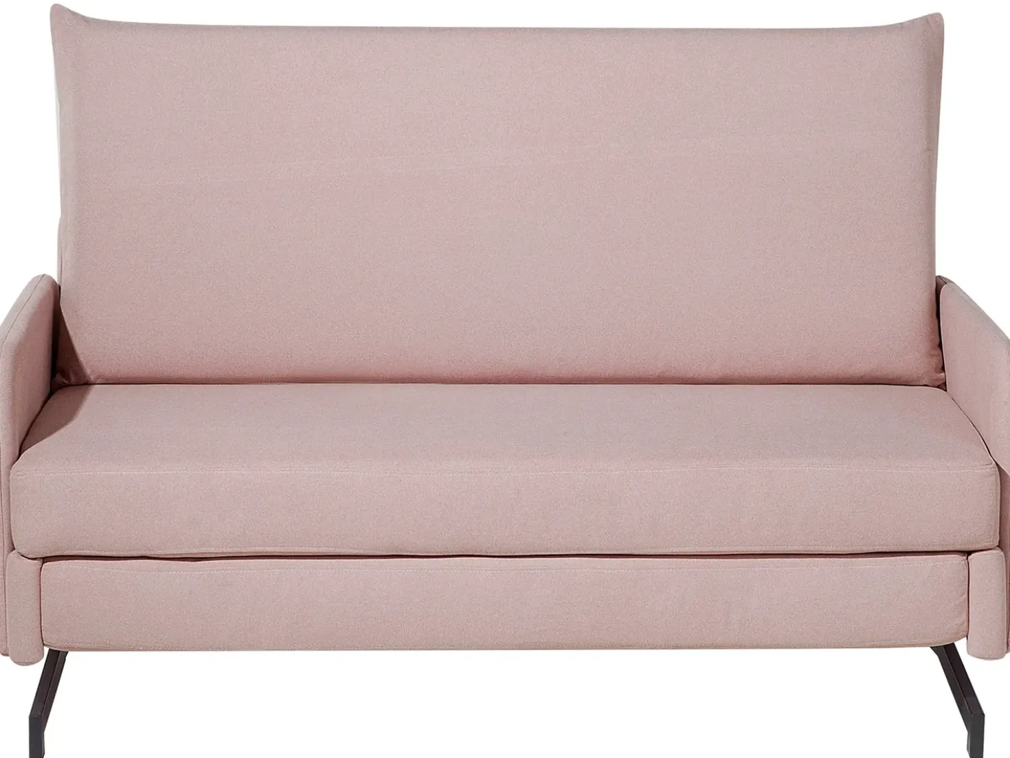 Divano letto 2 posti BELFAST Tessuto Rosa