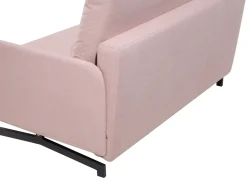 Divano letto 2 posti BELFAST Tessuto Rosa