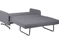 Divano letto 2 posti BELFAST Tessuto Grigio