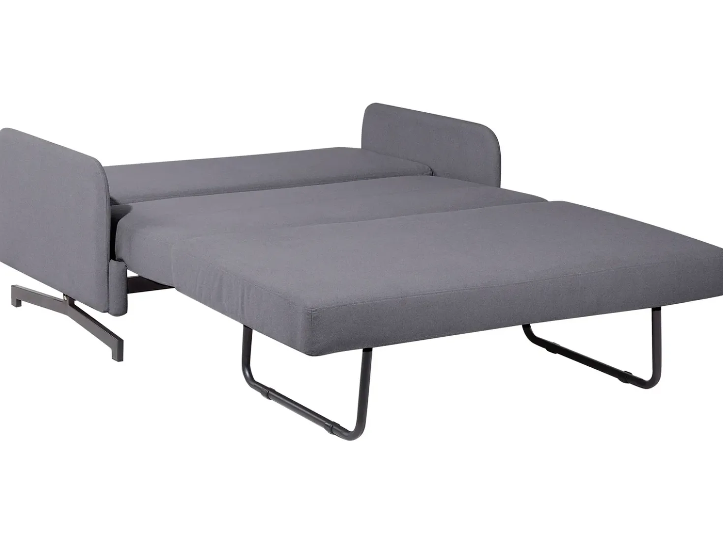 Divano letto 2 posti BELFAST Tessuto Grigio