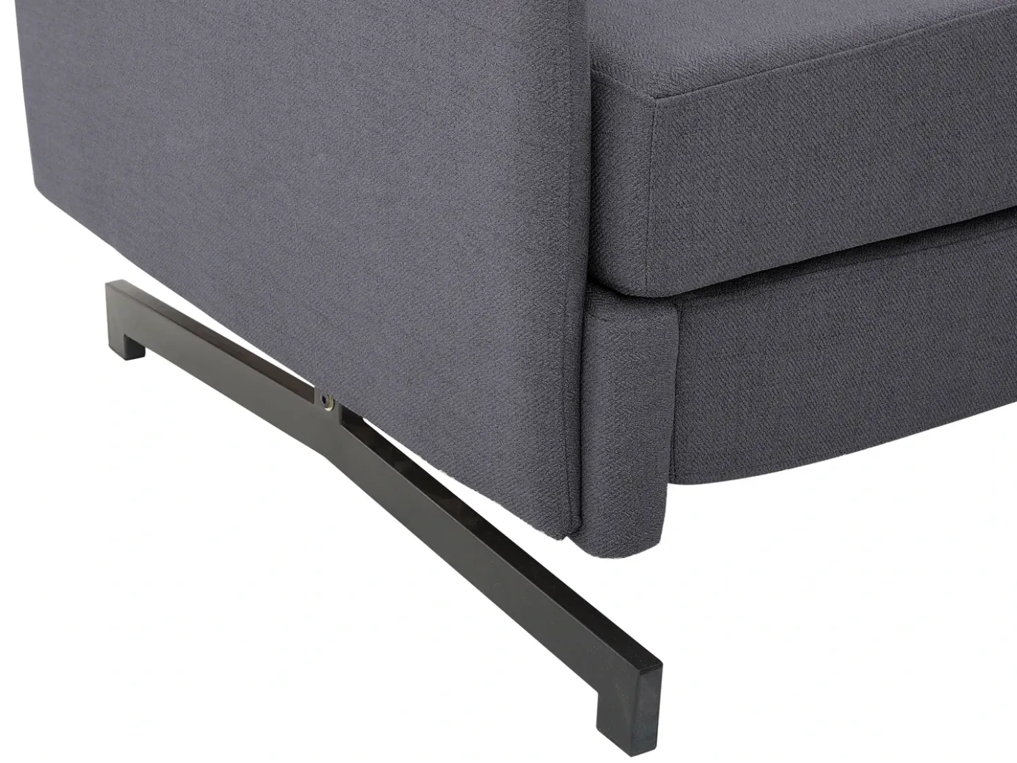 Divano letto 2 posti BELFAST Tessuto Grigio