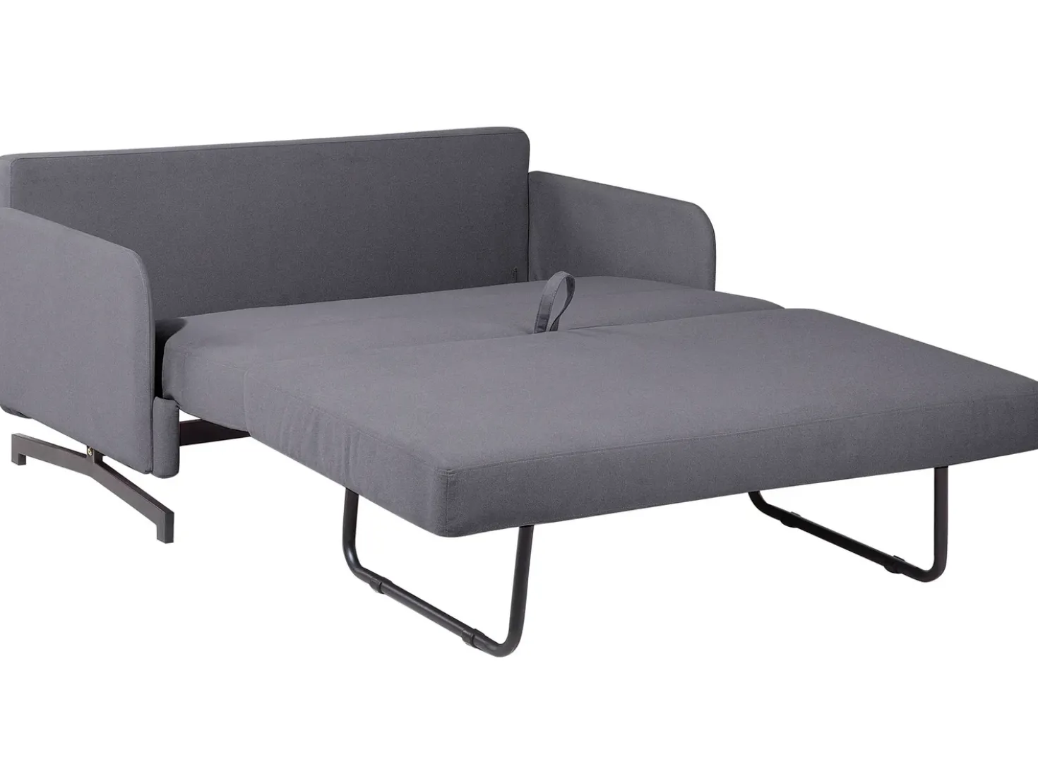 Divano letto 2 posti BELFAST Tessuto Grigio