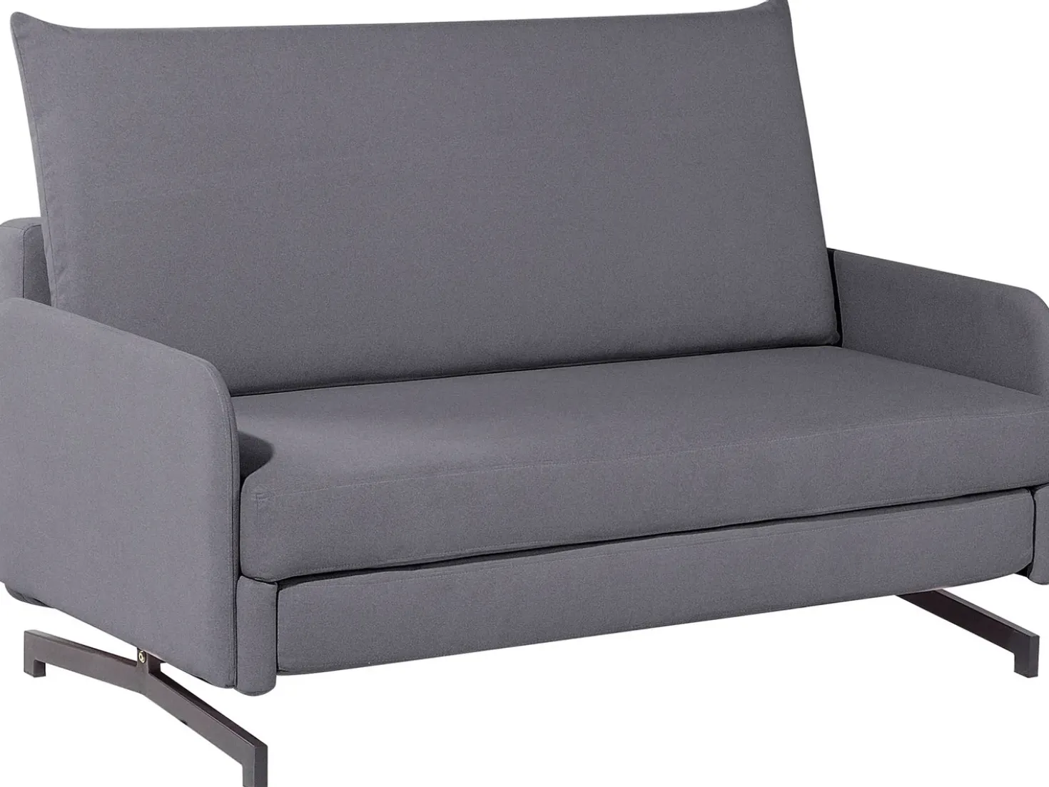 Divano letto 2 posti BELFAST Tessuto Grigio