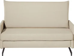 Divano letto 2 posti BELFAST Tessuto Beige