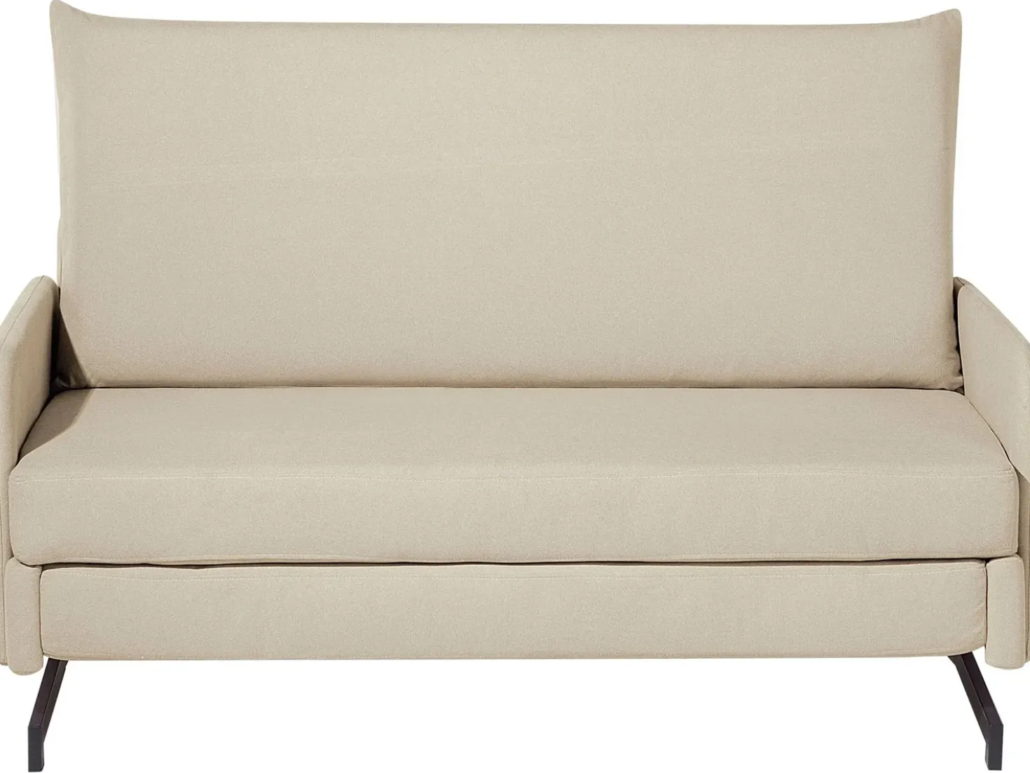 Divano letto 2 posti BELFAST Tessuto Beige