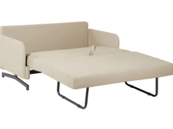 Divano letto 2 posti BELFAST Tessuto Beige