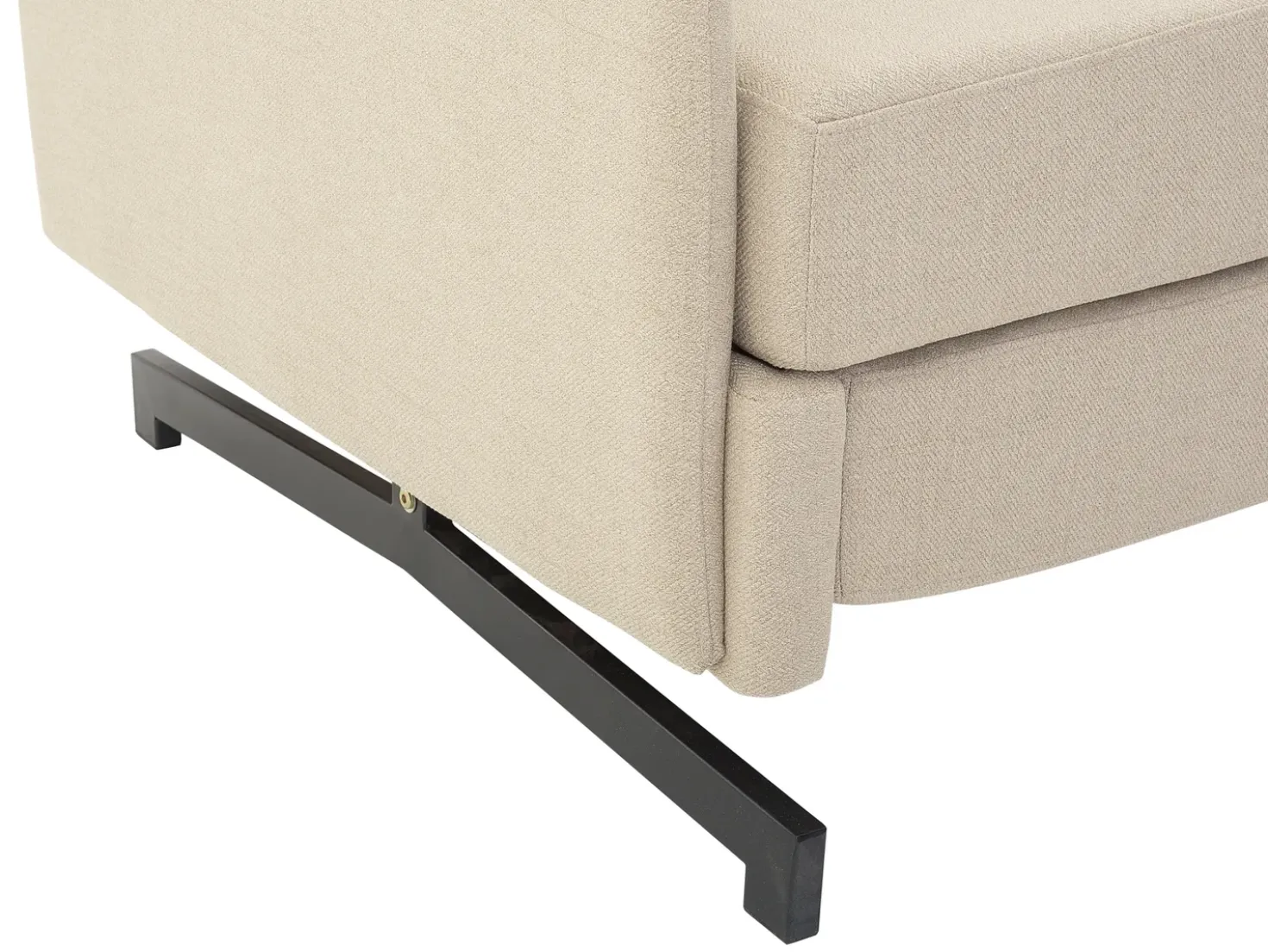Divano letto 2 posti BELFAST Tessuto Beige