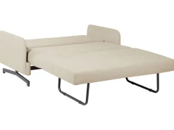 Divano letto 2 posti BELFAST Tessuto Beige