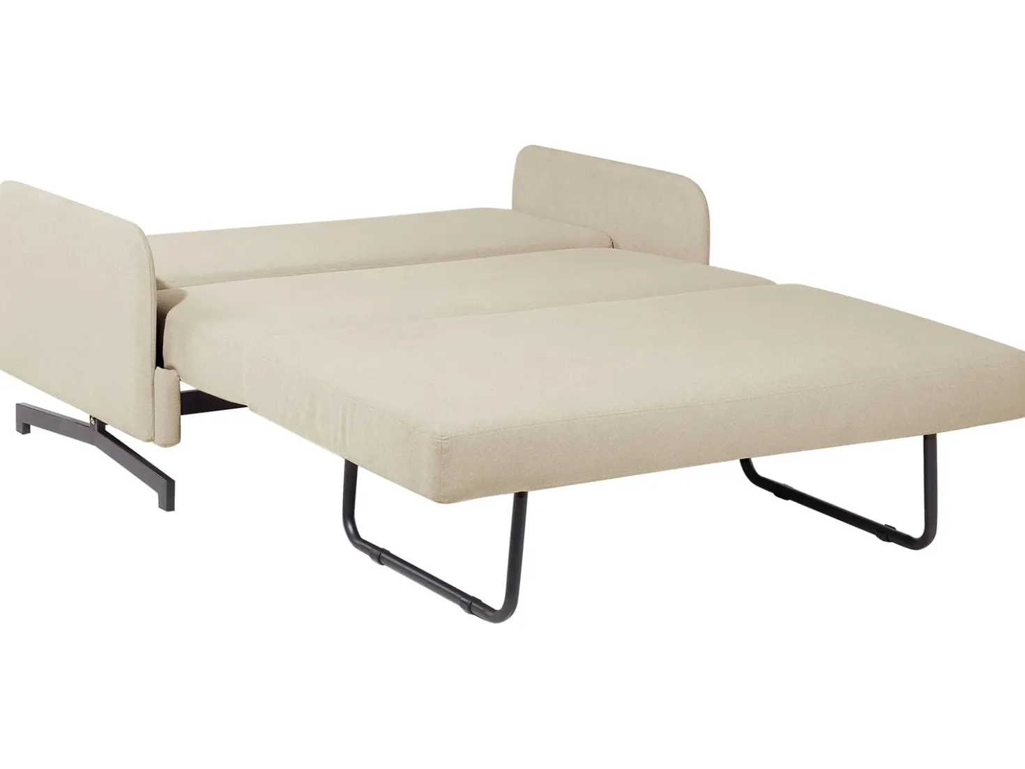 Divano letto 2 posti BELFAST Tessuto Beige