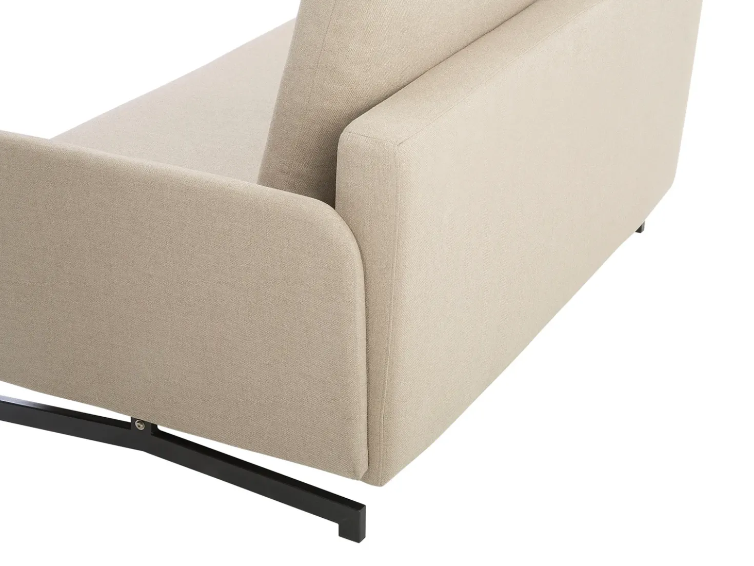 Divano letto 2 posti BELFAST Tessuto Beige