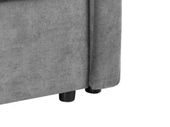 Divano letto 3 posti BLEIK Ciniglia Grigio chiaro con contenitore