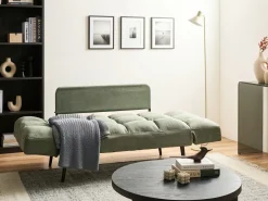 Divano letto 2 posti BREKKE Tessuto Verde chiaro