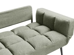 Divano letto 2 posti BREKKE Tessuto Verde chiaro