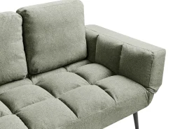 Divano letto 2 posti BREKKE Tessuto Verde chiaro