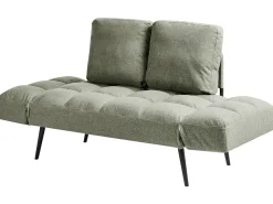 Divano letto 2 posti BREKKE Tessuto Verde chiaro