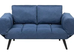Divano letto 2 posti BREKKE Tessuto Blu marino