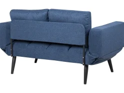 Divano letto 2 posti BREKKE Tessuto Blu marino