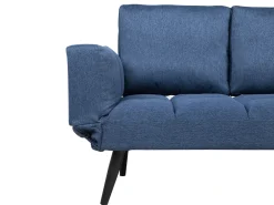 Divano letto 2 posti BREKKE Tessuto Blu marino