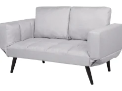 Divano letto 2 posti BREKKE Tessuto Grigio chiaro