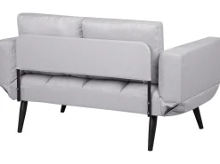 Divano letto 2 posti BREKKE Tessuto Grigio chiaro