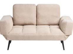 Divano letto 2 posti BREKKE Bouclé Beige