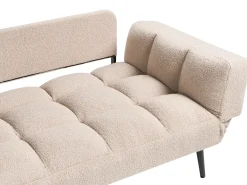 Divano letto 2 posti BREKKE Bouclé Beige