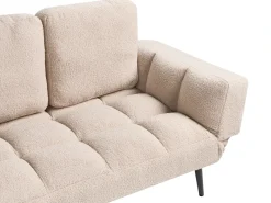 Divano letto 2 posti BREKKE Bouclé Beige