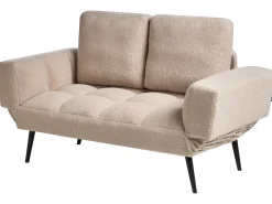 Divano letto 2 posti BREKKE Bouclé Beige