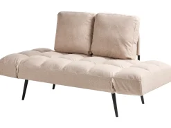 Divano letto 2 posti BREKKE Tessuto Beige