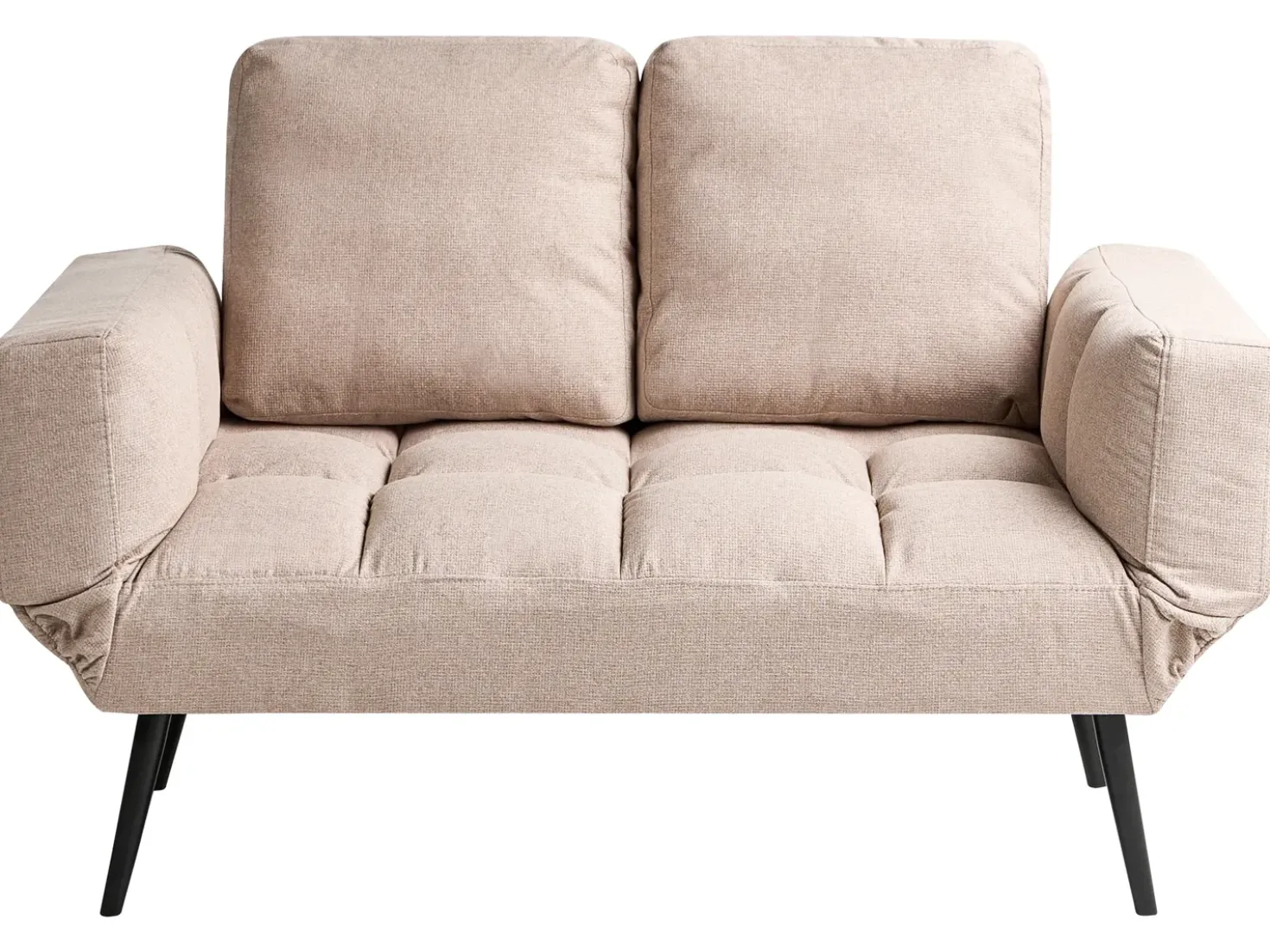 Divano letto 2 posti BREKKE Tessuto Beige
