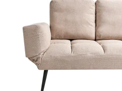 Divano letto 2 posti BREKKE Tessuto Beige