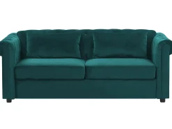 Divano letto 3 posti CHESTERFIELD Velluto Verde smeraldo