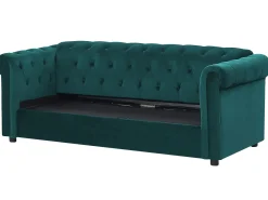 Divano letto 3 posti CHESTERFIELD Velluto Verde smeraldo