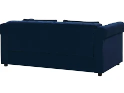 Divano letto 3 posti CHESTERFIELD Velluto Blu