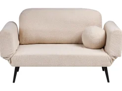 Divano letto 2 posti DOROTEA Bouclé Beige