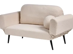 Divano letto 2 posti DOROTEA Bouclé Beige