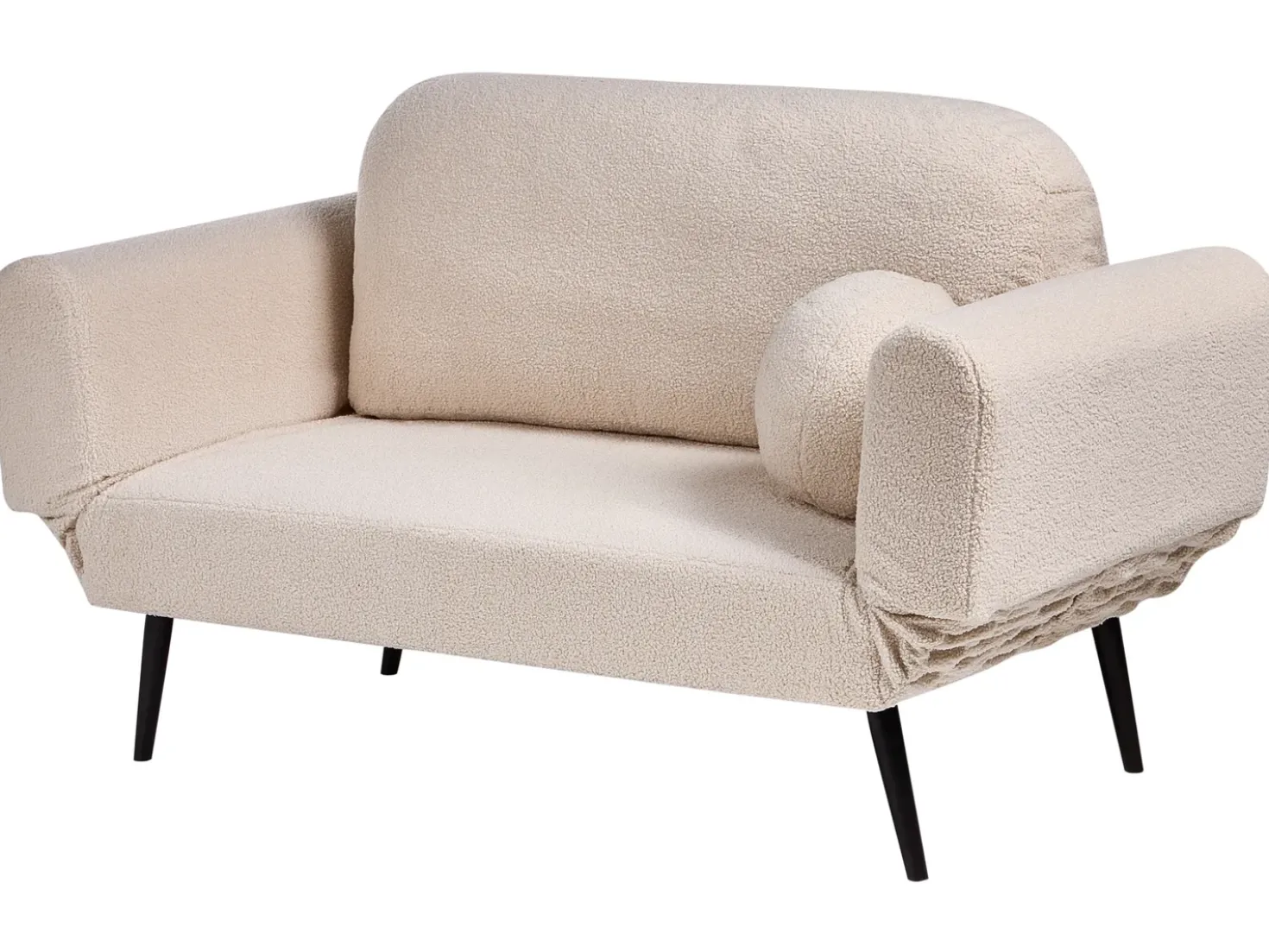 Divano letto 2 posti DOROTEA Bouclé Beige