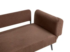 Divano letto 2 posti DOROTEA Bouclé Marrone