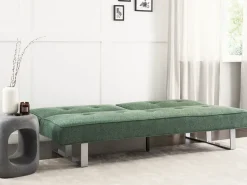 Divano letto 3 posti DUBLIN Tessuto Verde